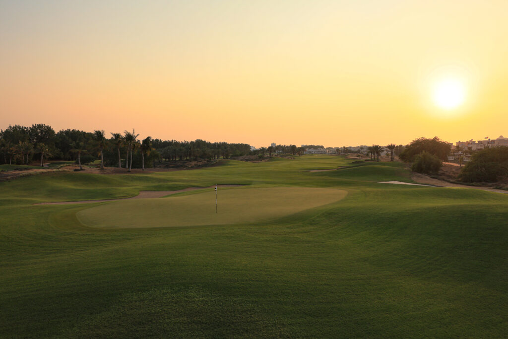 Hole with trees in distance