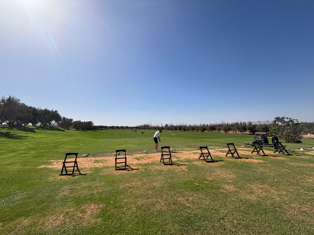 Views of driving range at Assoufid Golf Club