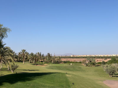 Tee box view with horizon in background at Assoufid Golf Club