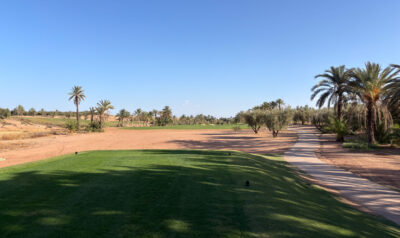 Tee box view of Assoufid Golf Club