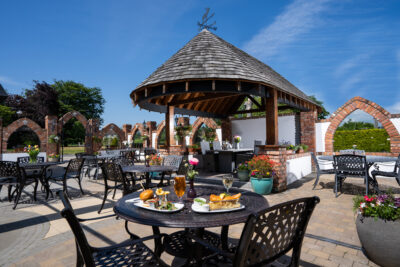 Outdoor dining at Burrendale Hotel, Country Club & Spa