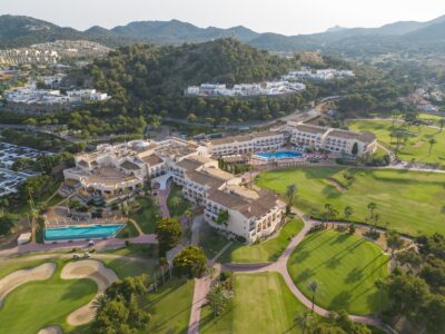 An overhead panoramic view of the Grand Hyatt La Manga Resort
