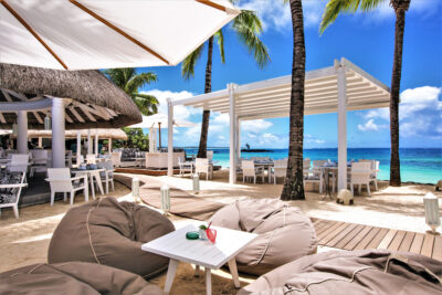 Outdoor seating area at Constance Belle Mare Plage