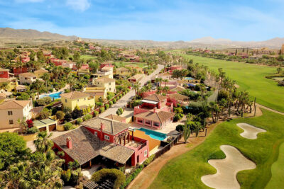 Aerial view of villas by The Desert Springs Indiana Course