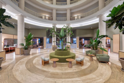 Reception waiting area at Domes Lakes Algarve