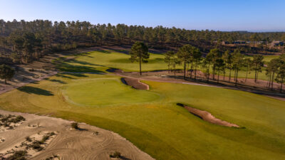 Aerial view of course