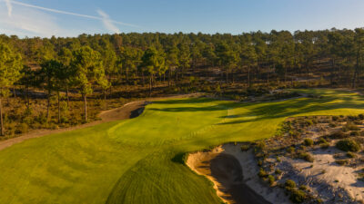 Hole with trees around