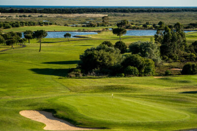 Aerial view of course