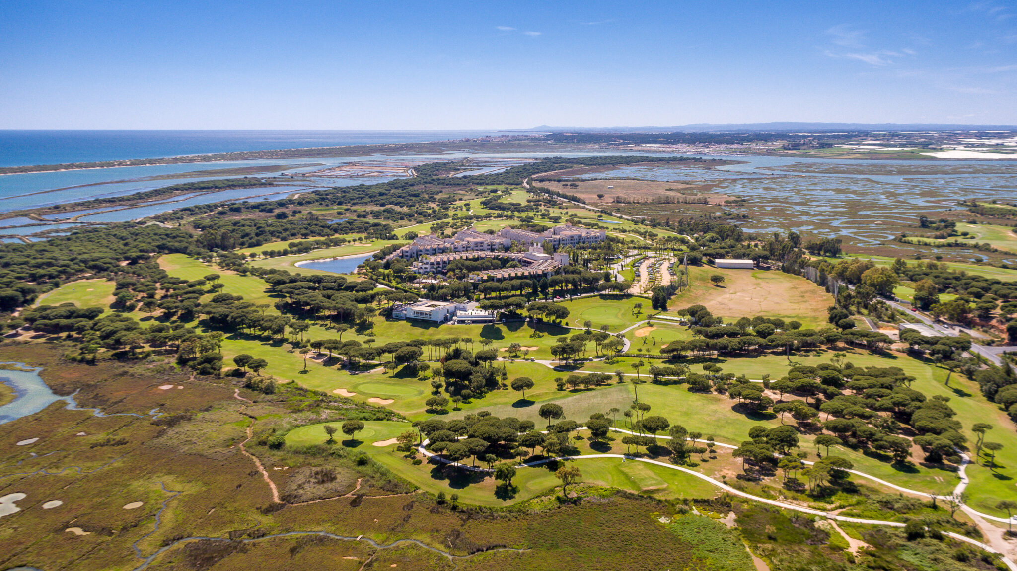 Aerial view of course