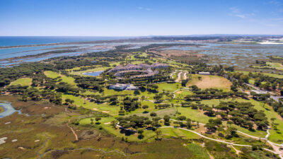 Aerial view of course
