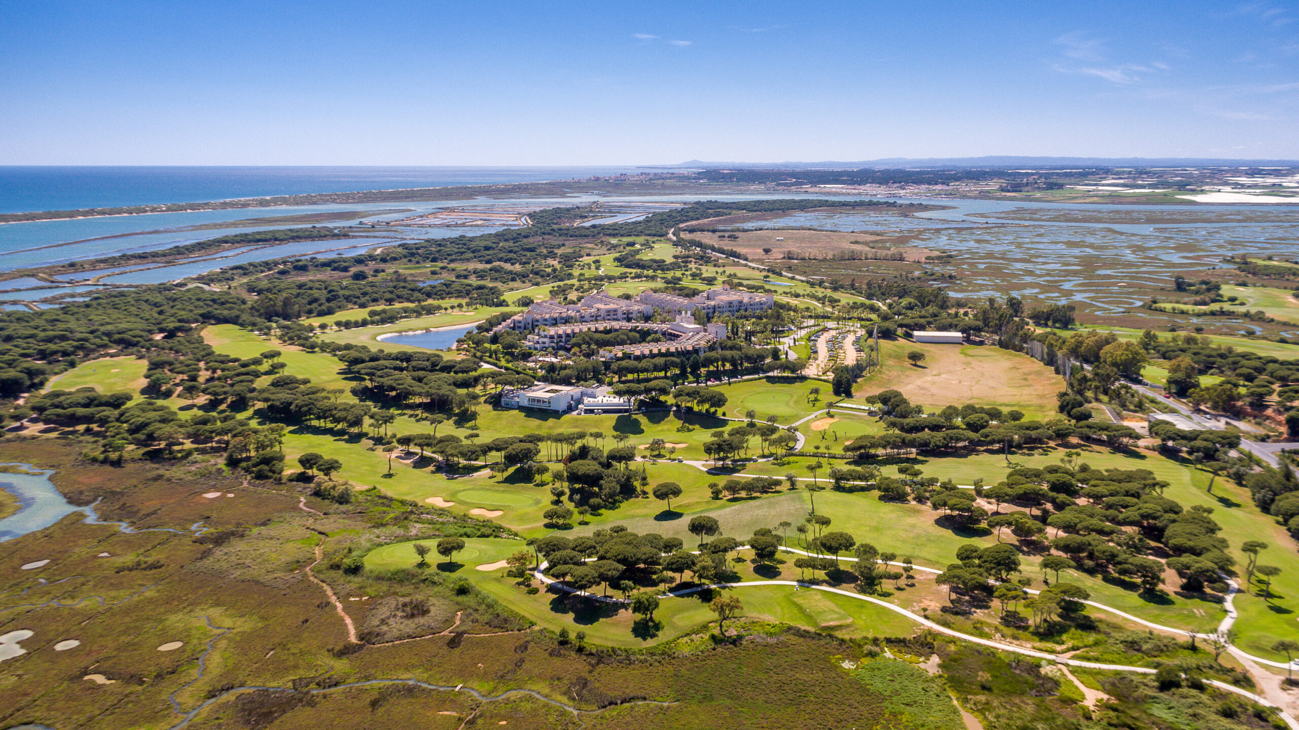 Aerial view of course