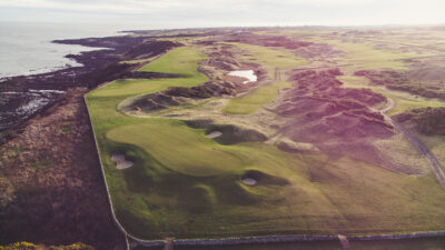Aerial view of the golf at Fairmont St Andrews