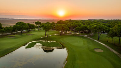 Aerial view of hole