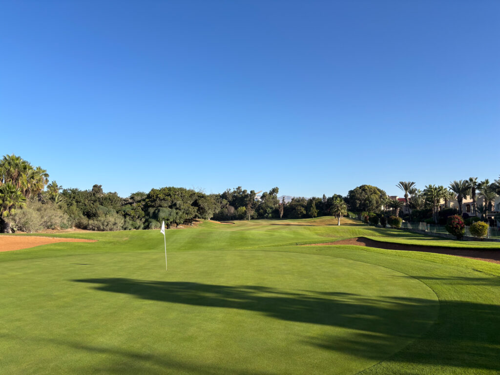 Green with shadow covering at Golf du Soleil