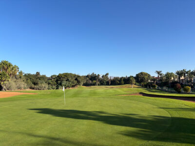 Green with shadow covering at Golf du Soleil