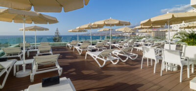 H10 Las Palmeras Hotel outdoor loungers