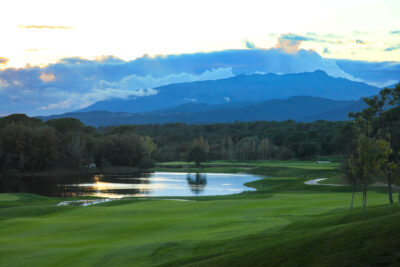Lake and trees on fairway