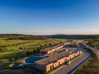 Aerial view of country club