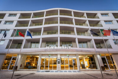 Front view of hotel at Patio Suite Hotel