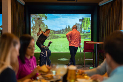 People using the digital practice equipment at The K Club Hotel