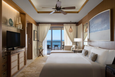 Double bed accommodation at The St Regis Saadiyat Island Resort with balcony