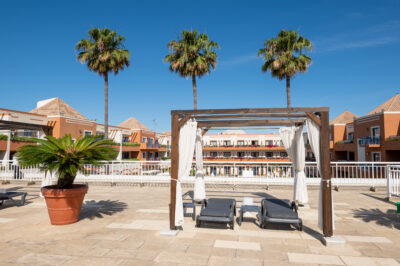 Sun loungers on terrace at Vila Gale Tavira