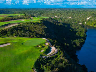 Aerial view of course