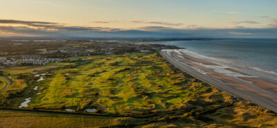Aerial view of Jameson Golf Links and the beach