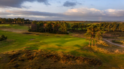 Hole with trees around