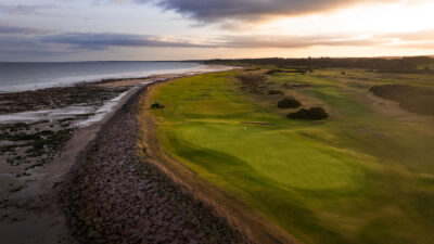 Fairway next to beach