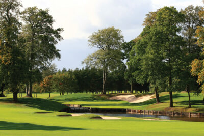 Water hazard with trees