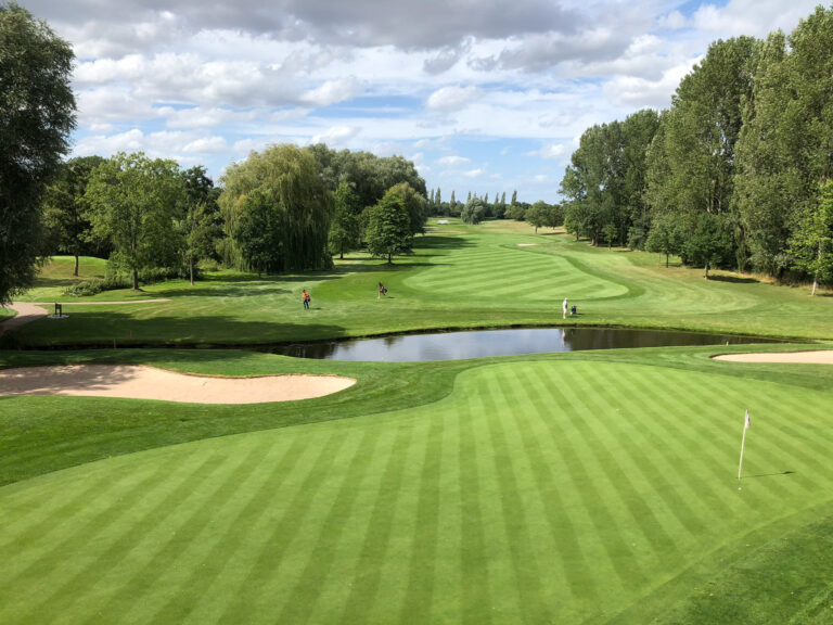 Green with bunkers