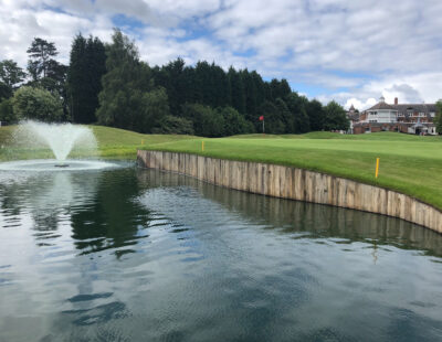 Water hazard near green