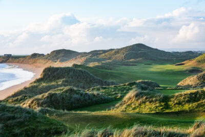 Fairway with mounds around at Trump International Golf Links - Doonbeg