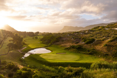 Aerial view of golf hole