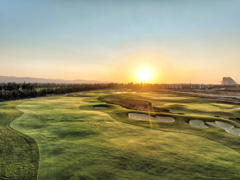 golf course sunset