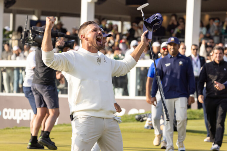 Bryson DeChambeau celebrates after his win at LIV Golf Korea