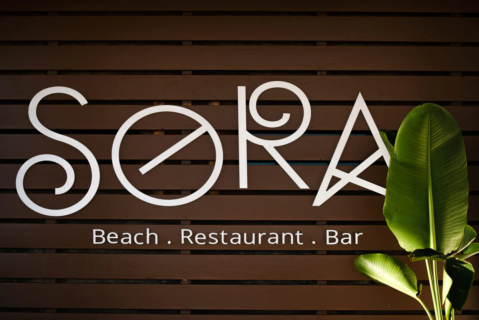 SORA Beach Restaurant Bar Signage